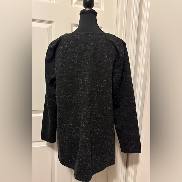 J. Jill Black V-Neck Sweater Textured Knit - Picture 5 of 9